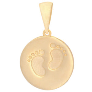 Women's 18 carat gold necklace pendant, Mustajabi gold, foot model, code 01