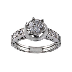 18 carat gold ring for women, Seven Jewelry, model 0110