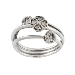18 carat gold ring for women, Seven Jewels, model 0017