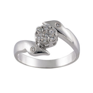 18 carat gold ring for women, Seven Jewels, model 1728