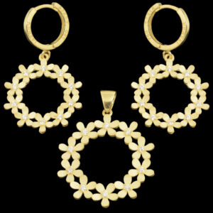 Half set of 18 carat gold for women, mustajabi gold, Versa model, code 67129