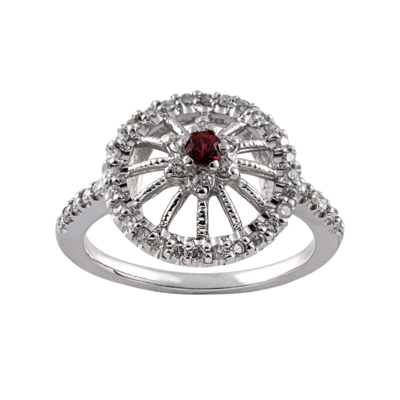 18 carat gold ring for women, Seven Jewelry, model 1701