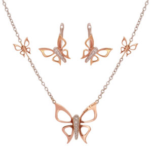Half set of 18 carat gold for women, Seven jewelry, model 3579