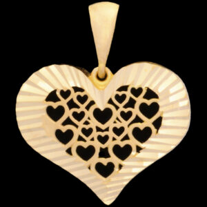 Women's 18 carat gold necklace pendant, Mustajabi gold, heart model, code 8817