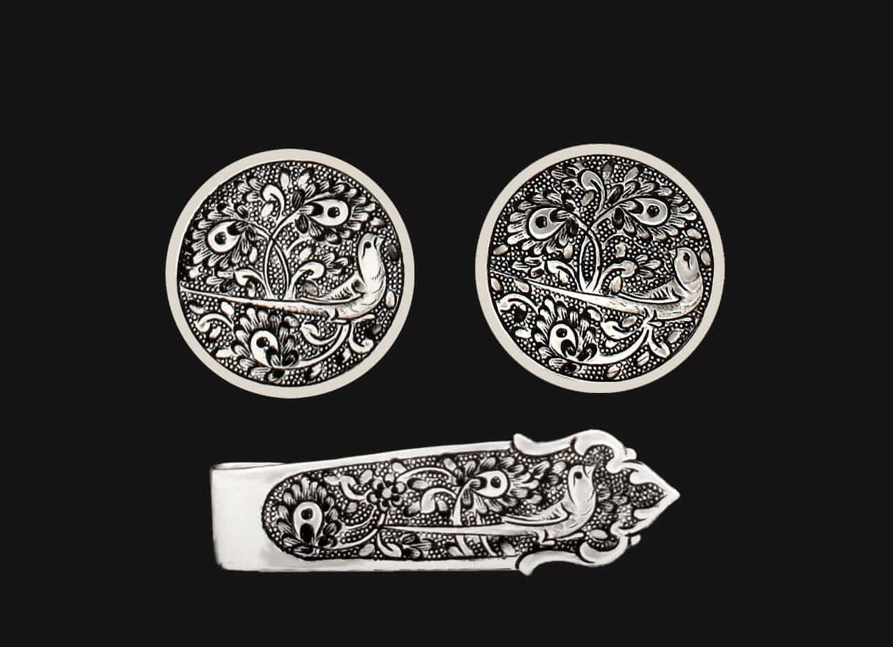 Silver Cuffs with Intricate Patterns