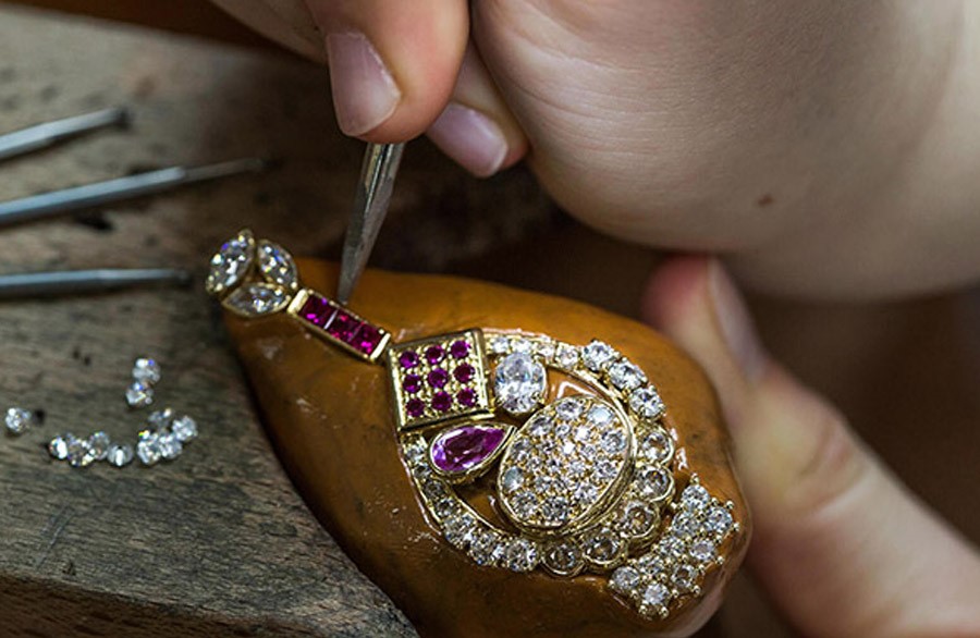 Traditional jewelry-making workshop