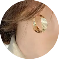 Women Iranian Gold Earrings